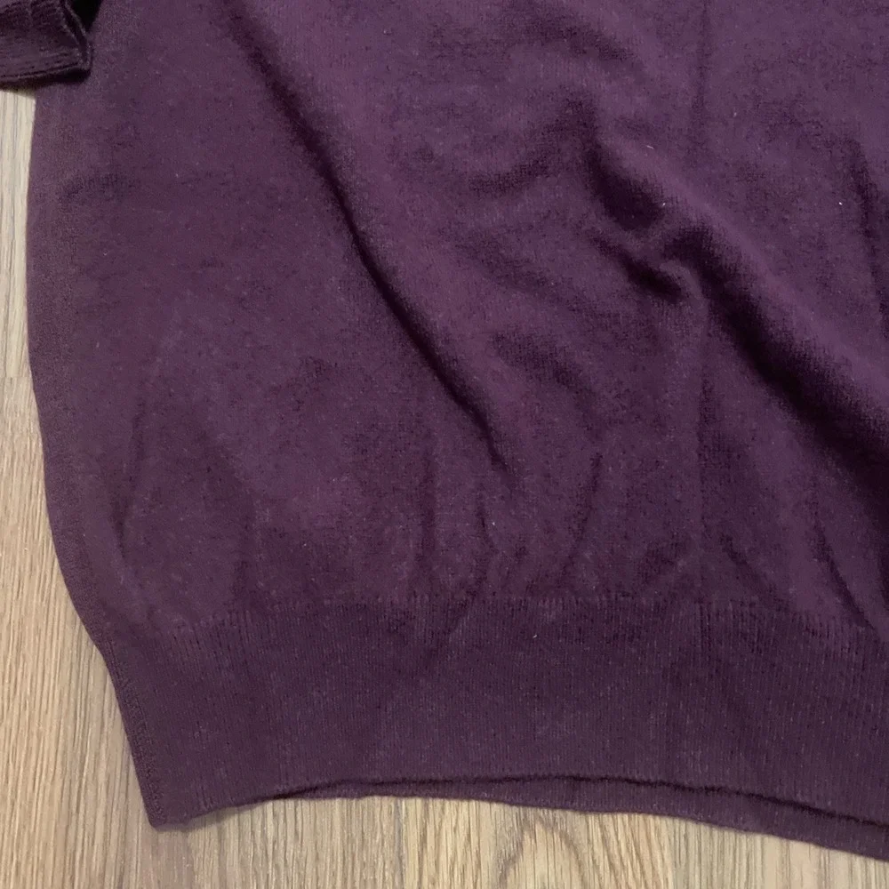 Forte Cashmere Sweater Mens Extra Large V Neck Pullover Red